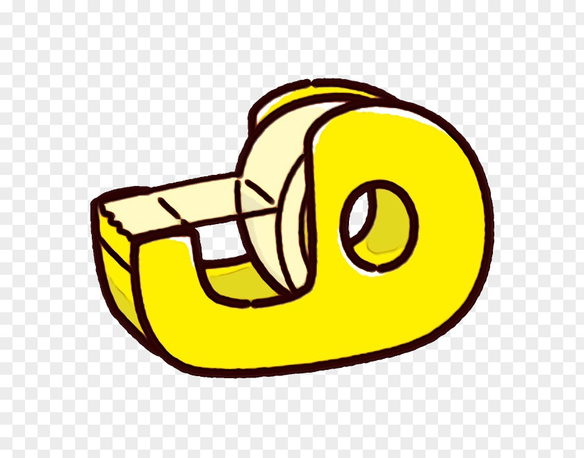 Yellow Line Art Symbol PNG