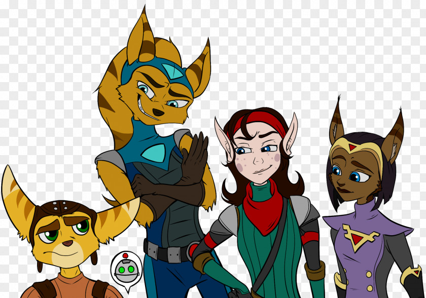 Ratchet Clank & Drawing PNG