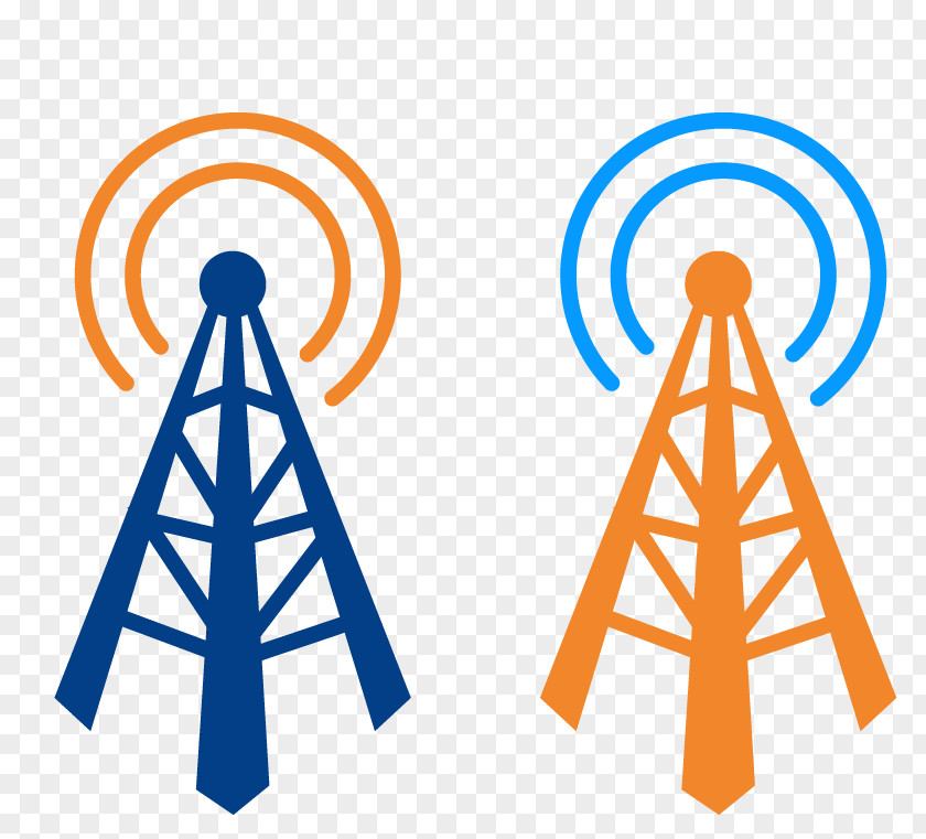 Vector Mobile Phone Base Station Radio Signal Television Antenna PNG