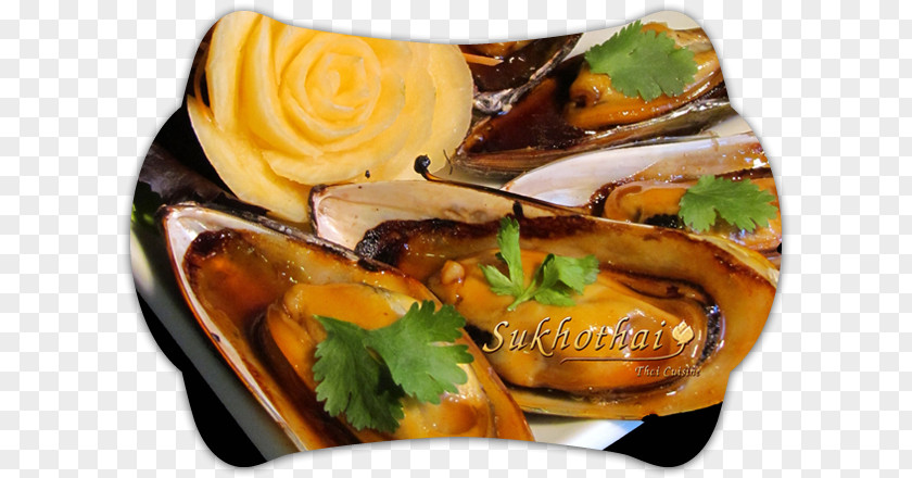 A Thai Restaurant Menú Mussel Chicken Clam Fish Satay PNG