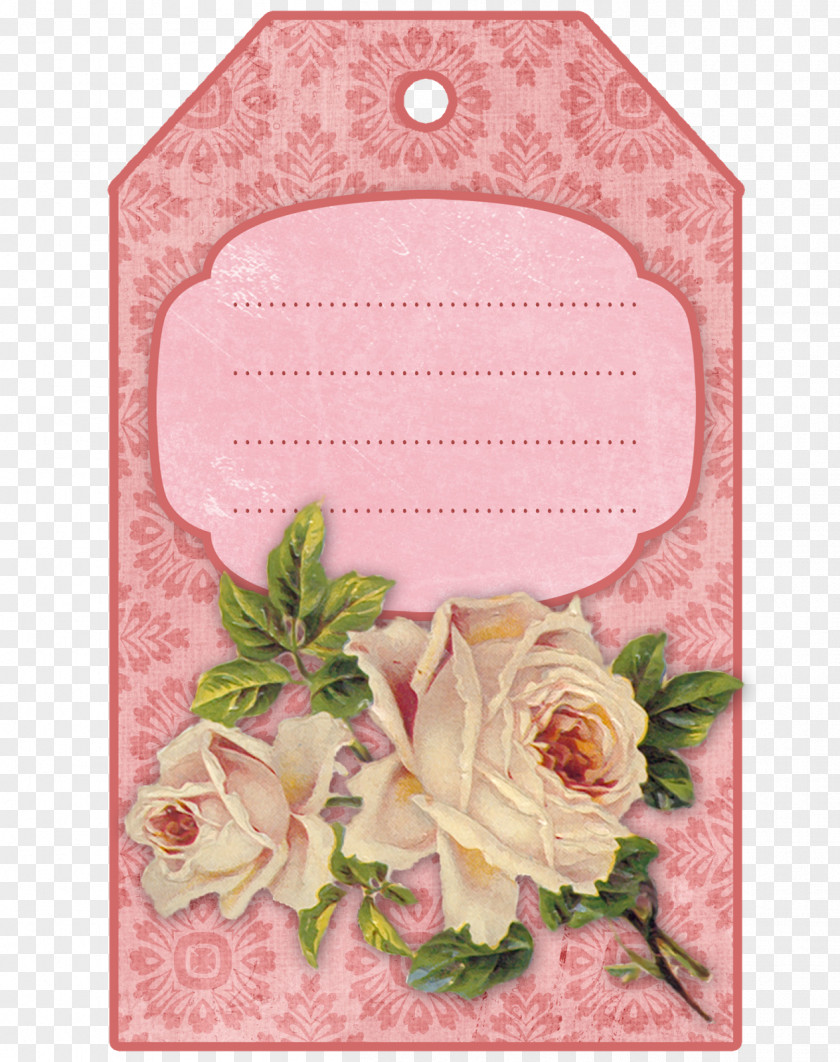 Vintage Label Flower Bouquet Floral Design Paper Cut Flowers PNG