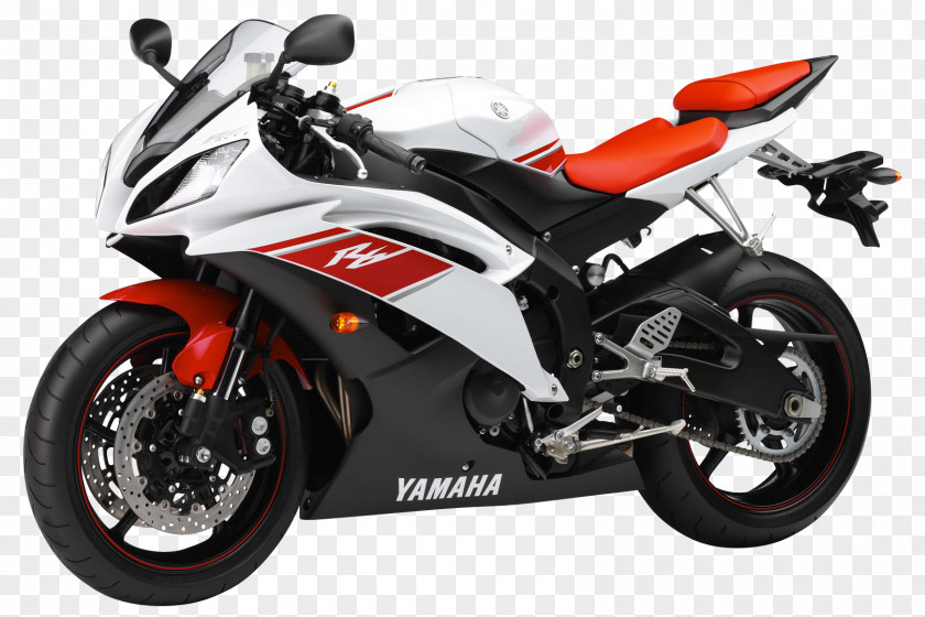 White Yamaha YZF R6 Sport Motorcycle Bike Motor Company YZF-R1 FZ16 Scooter PNG