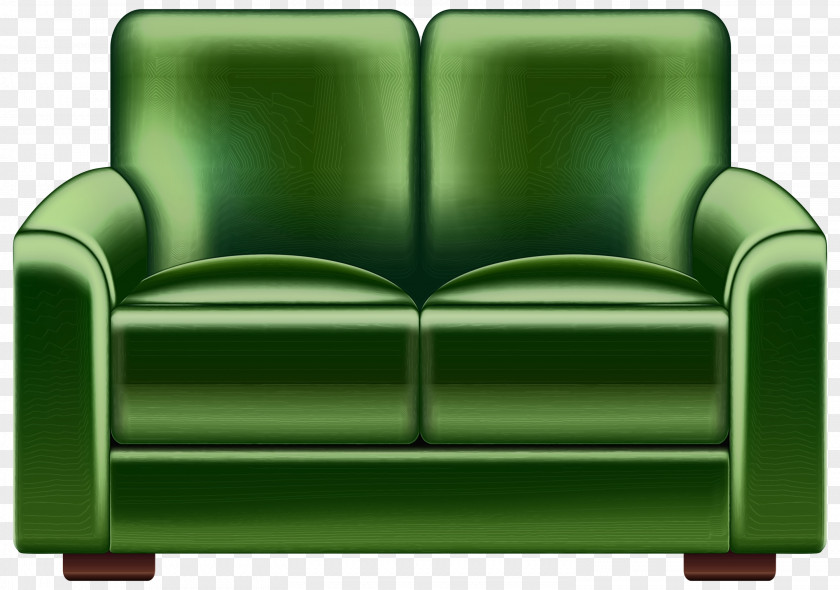 Green Furniture Couch Club Chair PNG