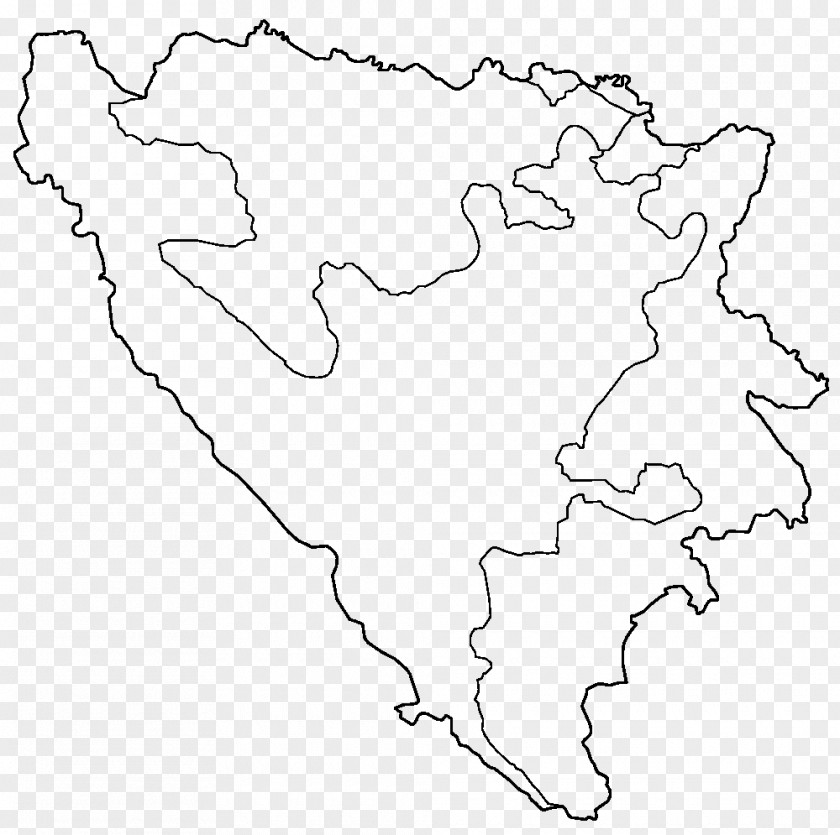 Map Federation Of Bosnia And Herzegovina Republika Srpska Blank PNG