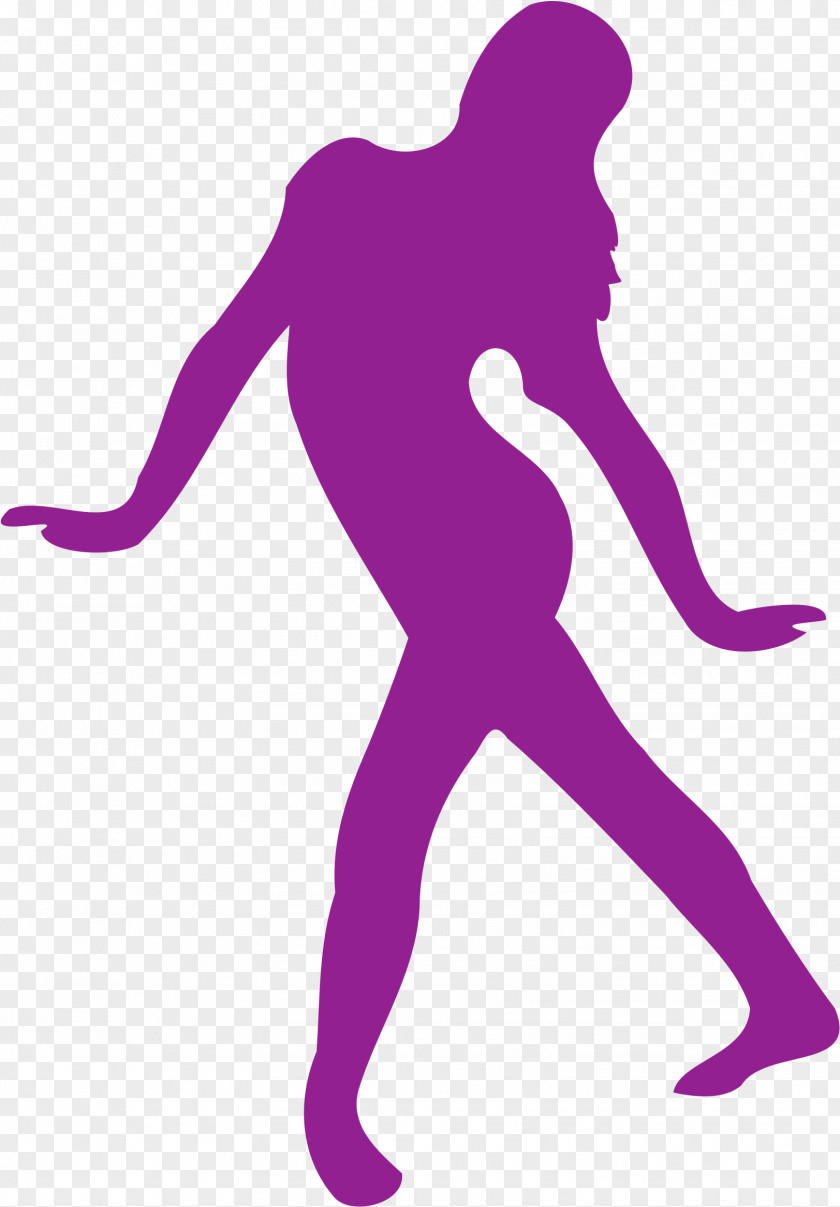 Violet Purple Dancer Silhouette PNG