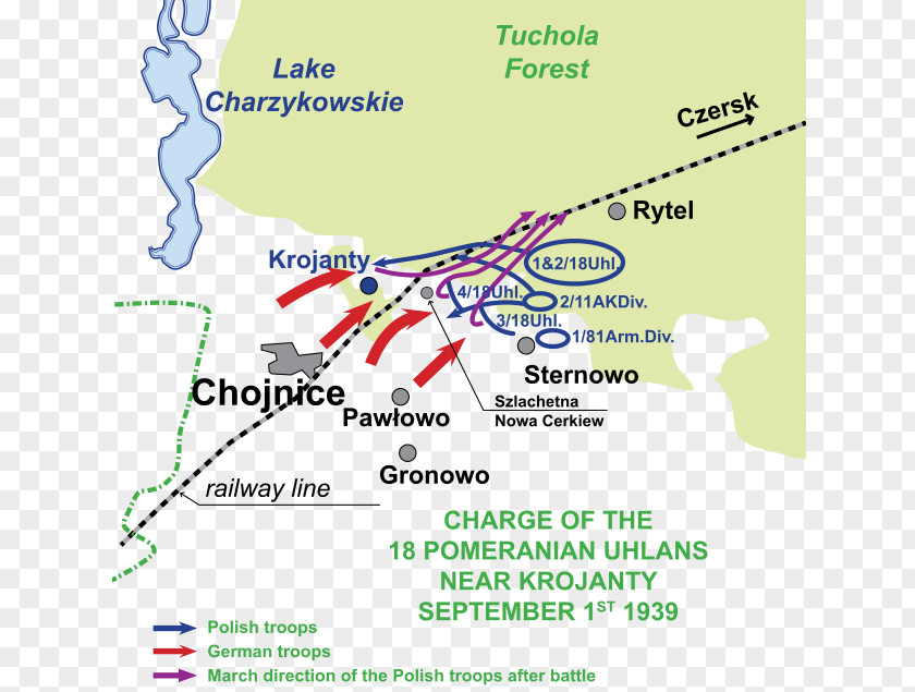 Forced Kin Charge At Krojanty Invasion Of Poland Battle Tuchola Forest Second World War PNG