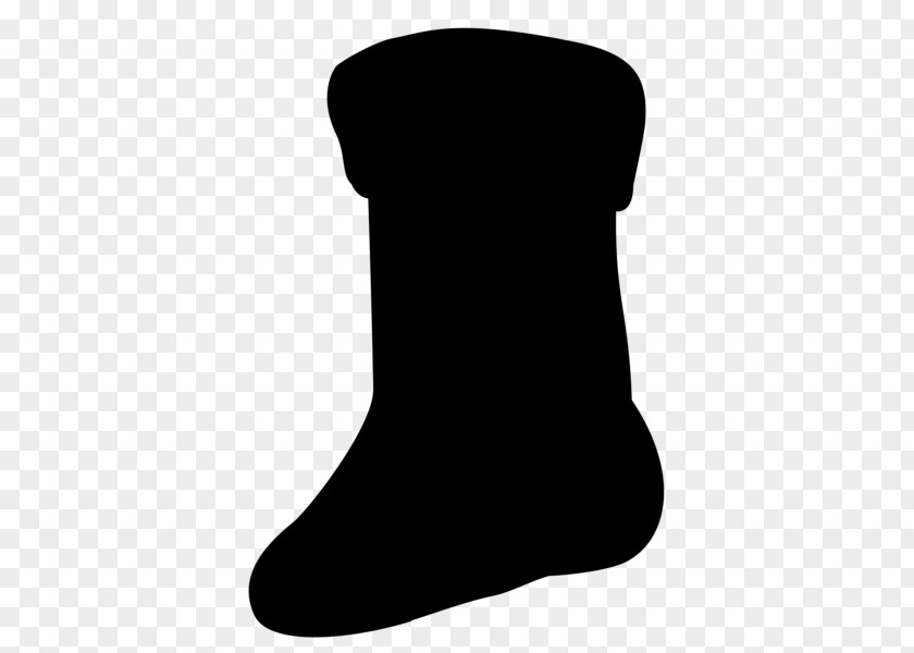 M Shoe Font Neck Silhouette Black & White PNG