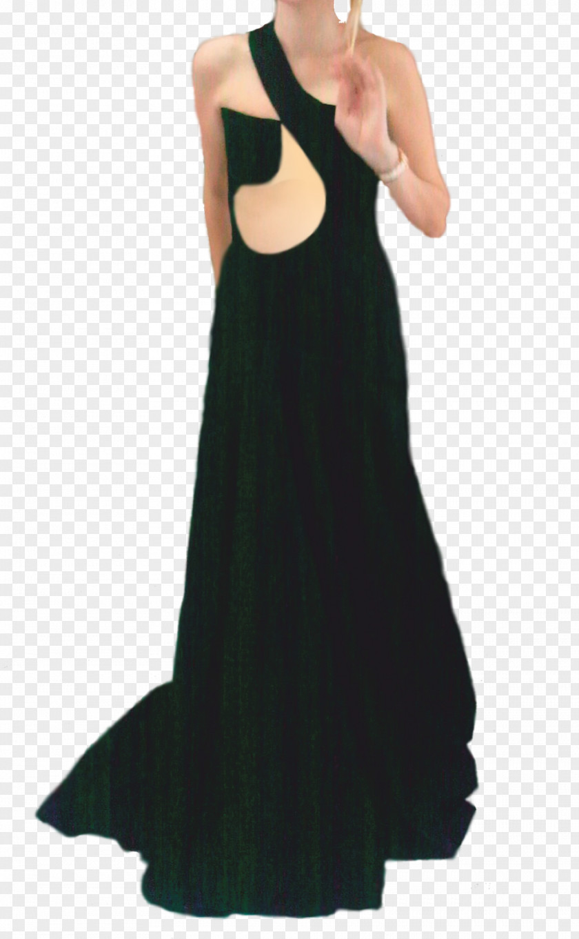 Dress Little Black Shoulder Gown Formal Wear PNG