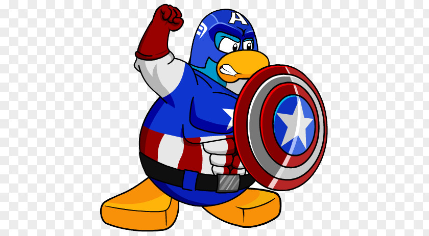 Penguin Superhero Cliparts Club Captain America Clip Art PNG