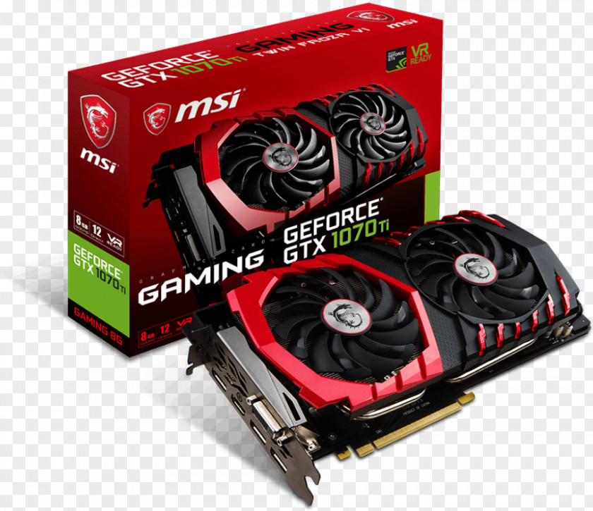 Nvidia Graphics Cards & Video Adapters GDDR5 SDRAM NVIDIA GeForce GTX 1070 Ti MSI TI TITANIUM 8G Card PNG