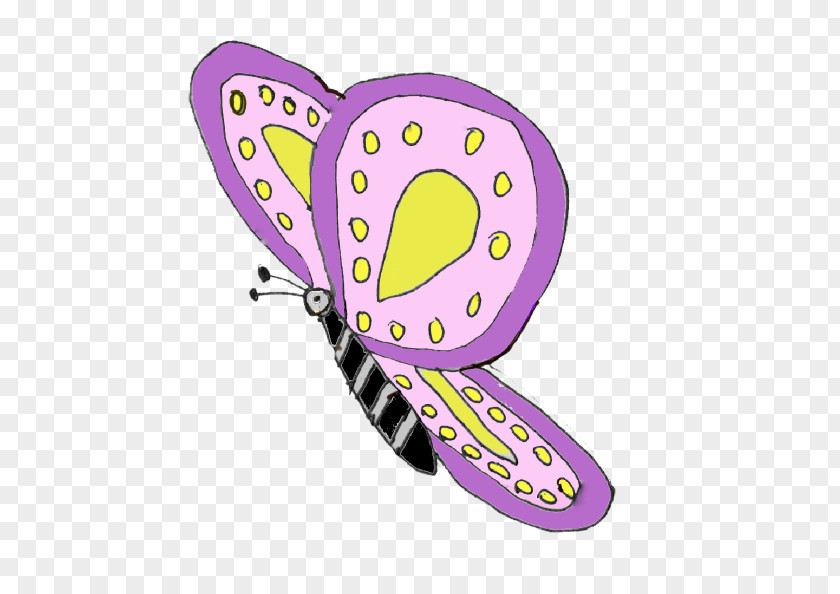 Butterfly Purple Yellow Drawing Clip Art PNG