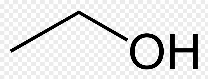 Alcohol Ethanol Skeletal Formula Chemical Structure PNG