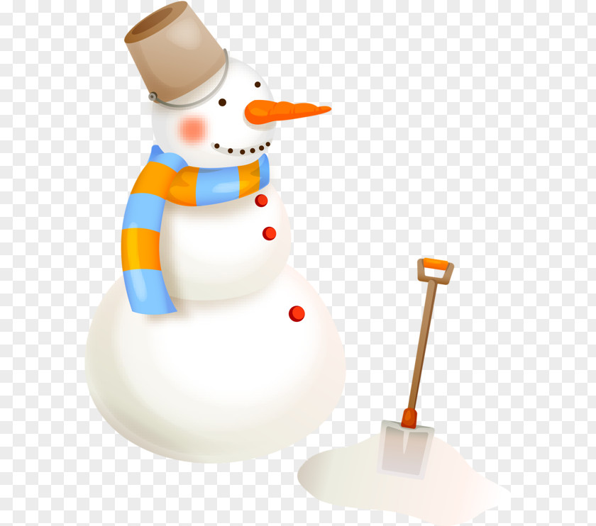 Cartoon Snowman Christmas Scarf Clip Art PNG