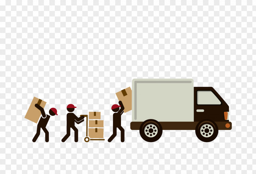 City Delivery Character Scene Convenient And Quick Mover Freight Transport PNG