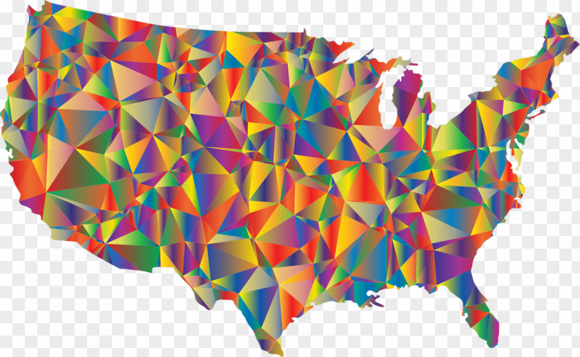 Low Poly United States Presidential Election In Michigan, 2016 US Map PNG