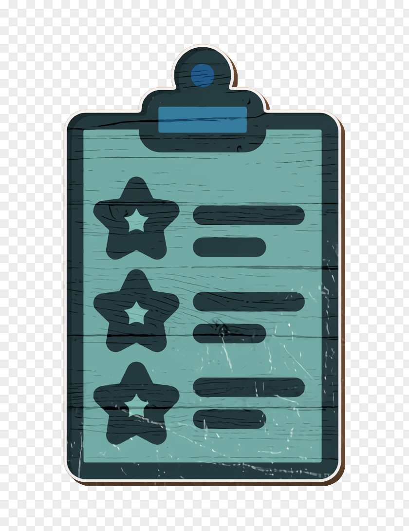 Rectangle Turquoise Rate Icon Rating Survey PNG