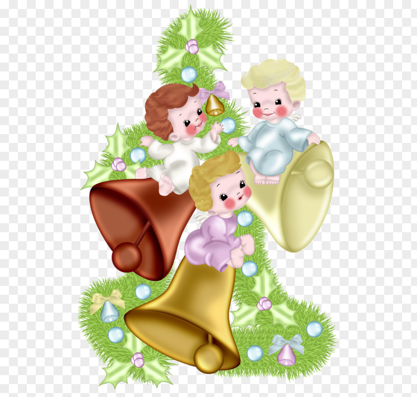 Three Children Christmas Clip Art PNG