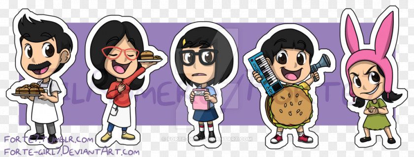 Bobs Burgers Tina Belcher Louise Hamburger Sticker Bob's PNG