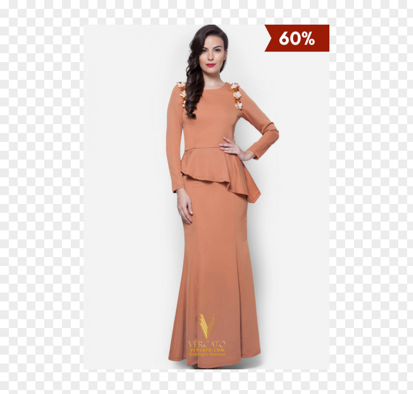 Dress Baju Kurung Maxi Lace Embellishment PNG