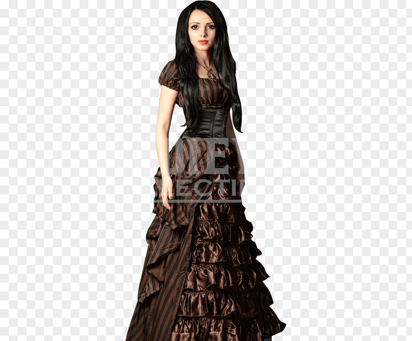 Dress Gown Ruffle Maxi Cocktail PNG