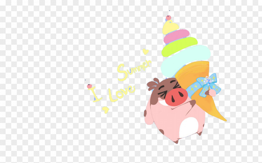 Free To Pull The Material Of Ice Cream Pig Designer Download Illustration PNG