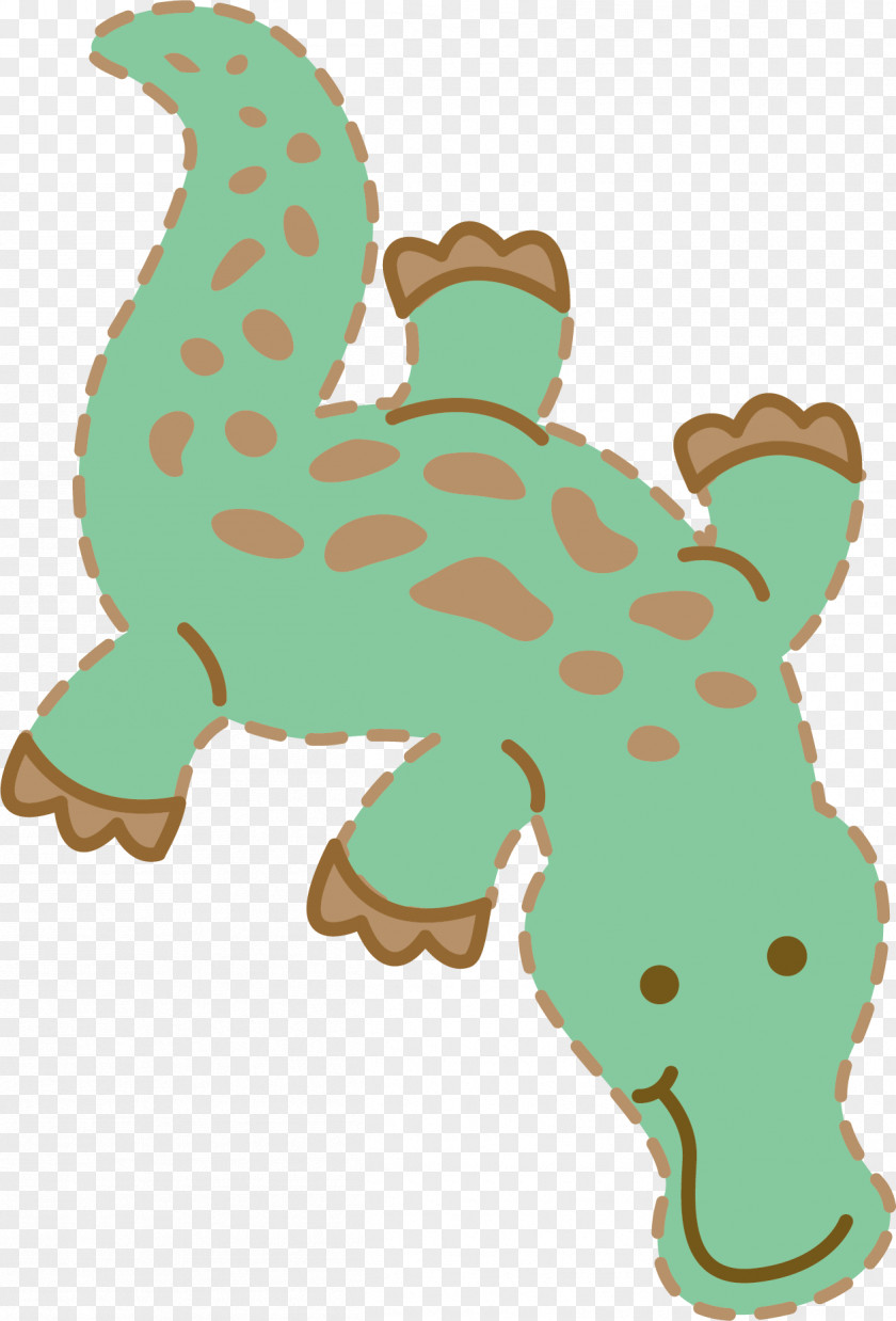 Vector Cute Little Crocodile Clip Art PNG