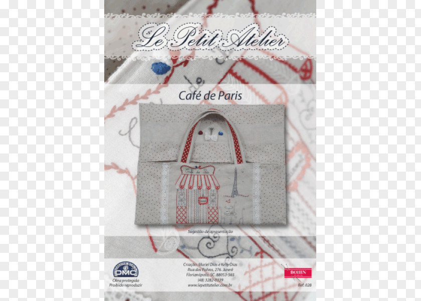 Coffee Le Petit Atelier Eiffel Tower Textile Embroidery PNG