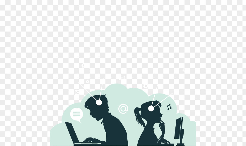 Couple Decorative Background Student Digital Learning Educational Technology PNG