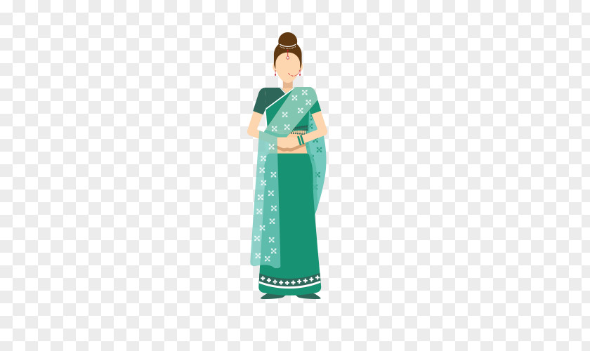 Miss India Cartoon Icon PNG