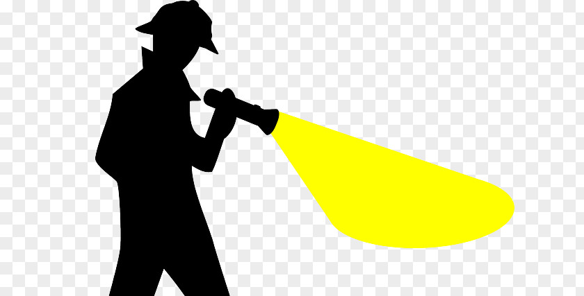Screwdriver Flashlight Clip Art Detective Espionage Silhouette Image PNG