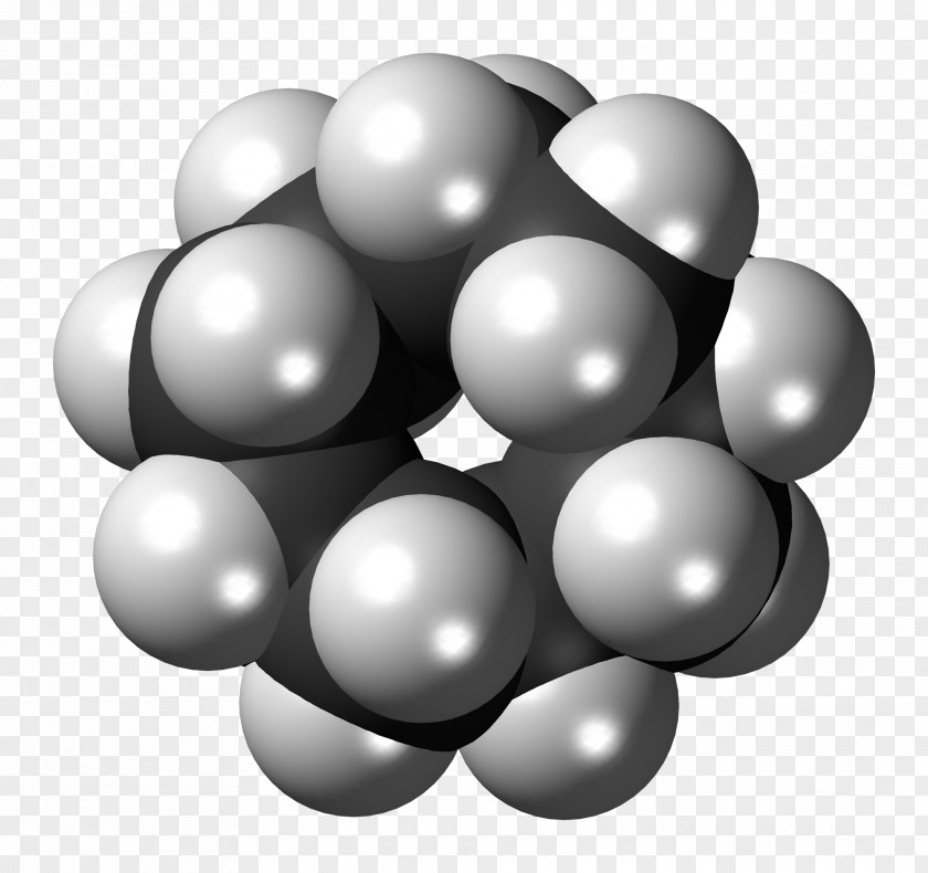 Carbon Atom Model Black And White Cyclononane Cyclodecane Matter Sphere Amigos Para Siempre PNG