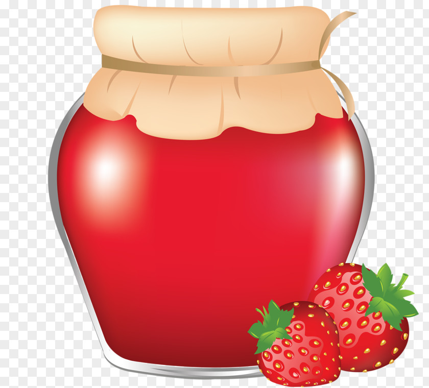 Strawberry Jam Jar Fruit Preserves Clip Art PNG