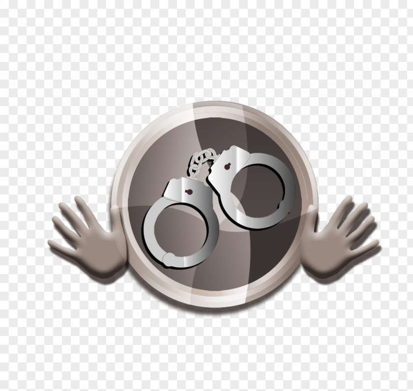 Gray Cartoon Circle Handcuffs Decorative Patterns Consumer Icon PNG