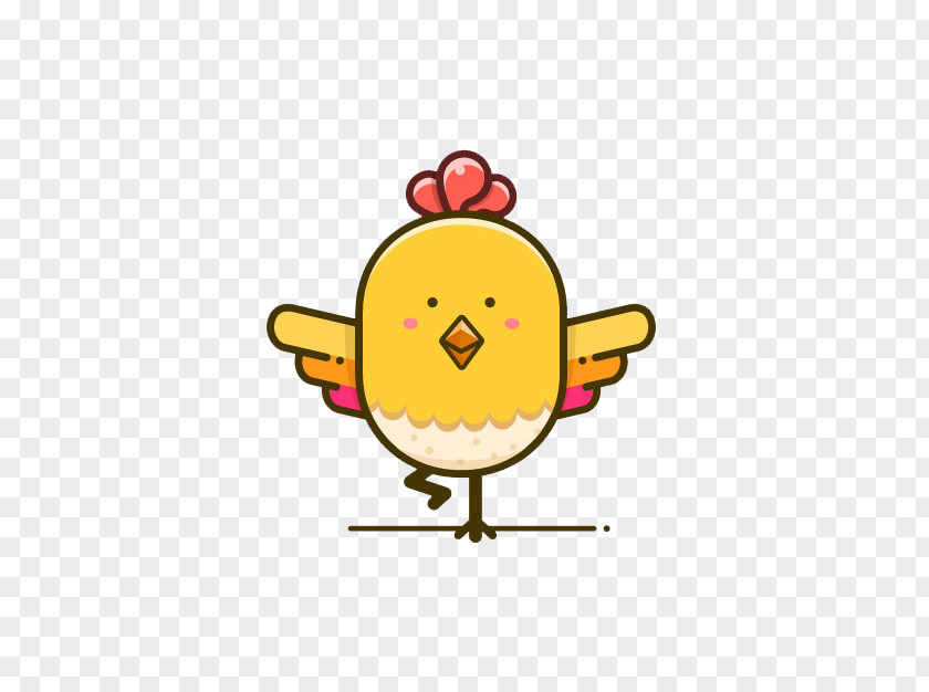 Cartoon Chick Fried Chicken KFC Illustration PNG
