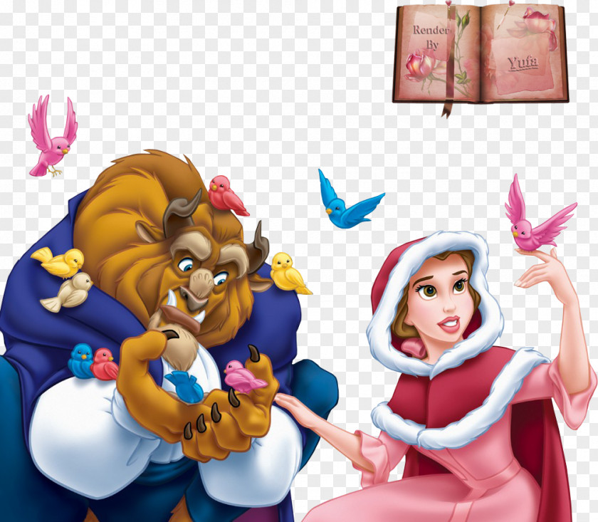 Disney Princess Belle Beast Cogsworth The Walt Company PNG