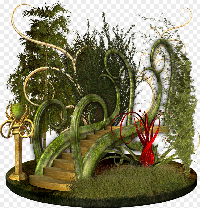Fantasy World Floral Design Tree PNG