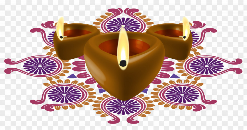 Happy Diwali Decorative Candles Clipart Image Diya Clip Art PNG