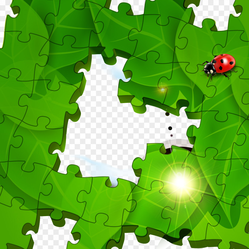 Ladybug And Green Stereo Geometry Background Vector Stock Photography PNG