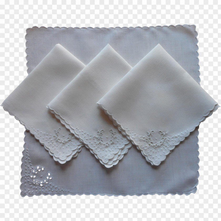 Napkin Cloth Napkins Cutwork Embroidery Textile 1910s PNG