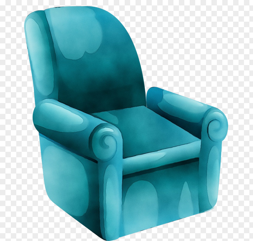 Recliner Teal Chair Furniture Turquoise Club Aqua PNG