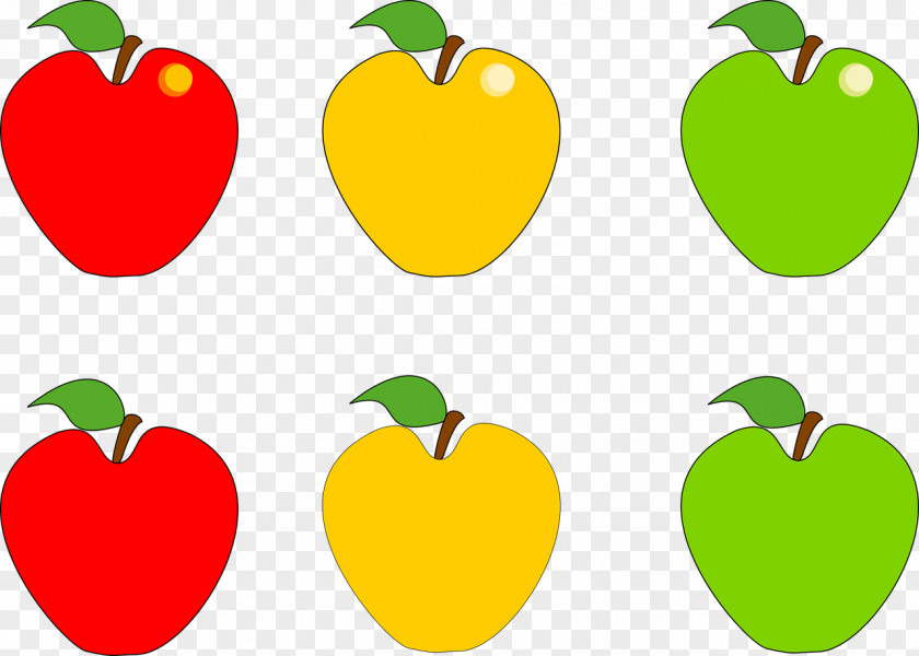 Variety Of Apple Yellow Red Clip Art PNG