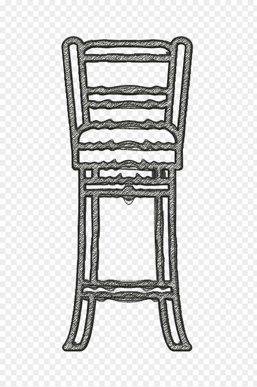 Black And White Outdoor Table Chair M Line PNG