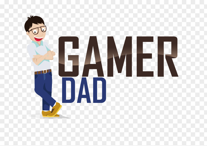 Dad Word Logo Video Game Father Gamer PNG