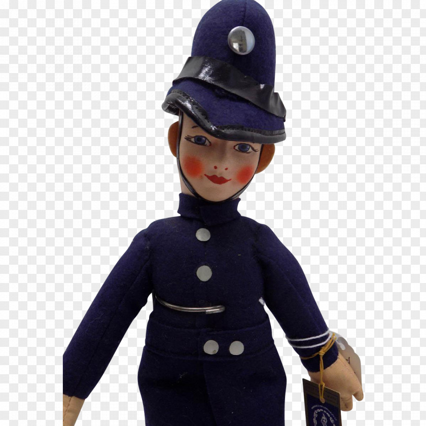 Doll Police Officer Peg Wooden Uniform PNG