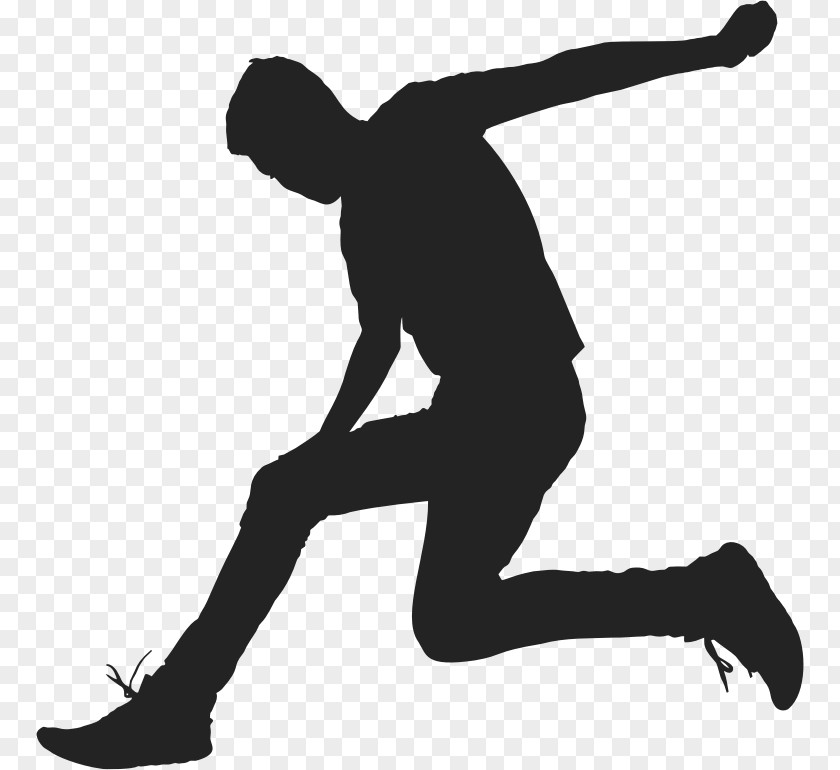 Jumping Silhouette Person PNG