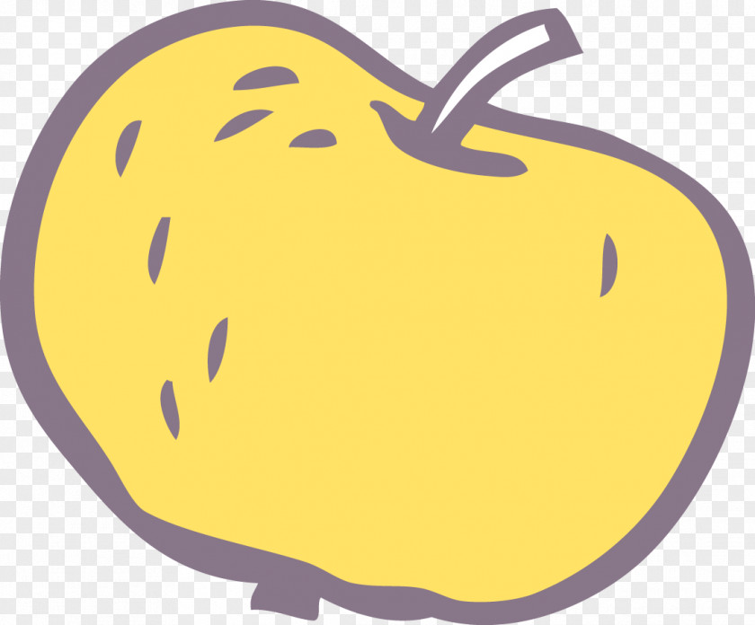 Hand-painted Apples Text Yellow Apple Clip Art PNG