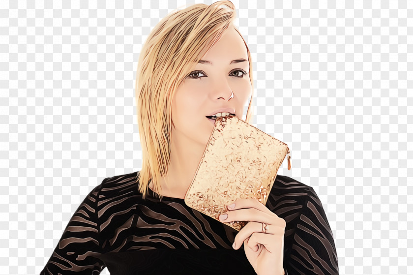 Long Hair Food Craving Nose Blond Junk Neck PNG