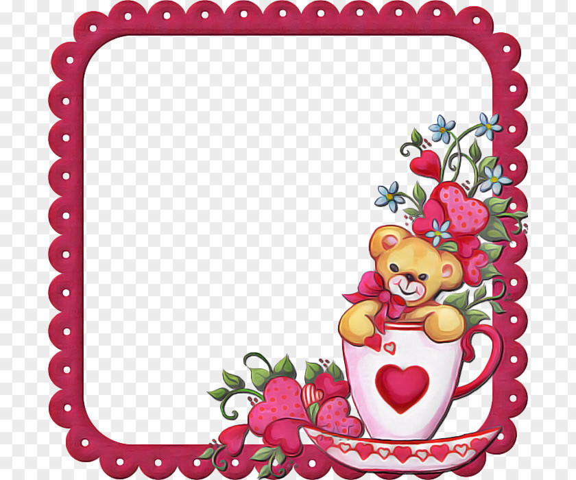 Picture Frame Pink Love Background PNG