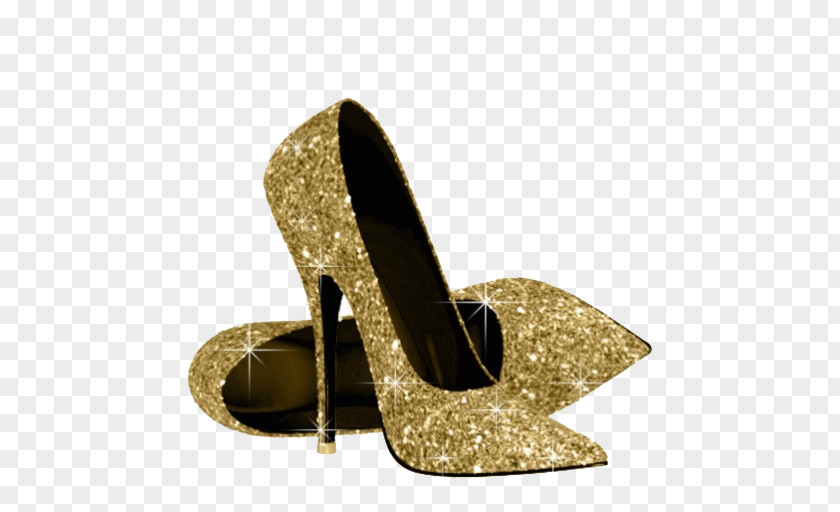 Heels High-heeled Footwear Gold Glitter Shoe PNG