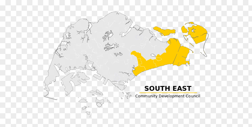 Map South East Community Development Council North-East Region, Singapore PNG